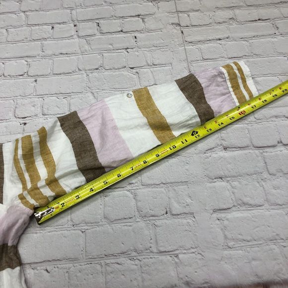 Rachel Zoe Women 100% Linen Button Up Tunic Shirt Top Blouse Size Medium B207 -9 - Picture 5 of 13